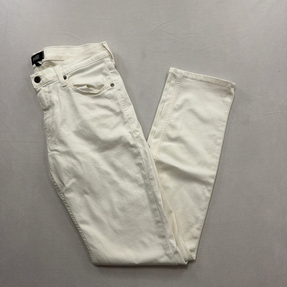 Paige Pants Lennox Slim Fit Stretch‎ Five Pocket White Mens 33